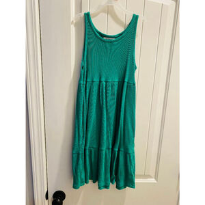 Old Navy Girl's Sleeveless Ribbed Dress L (10-12) Green